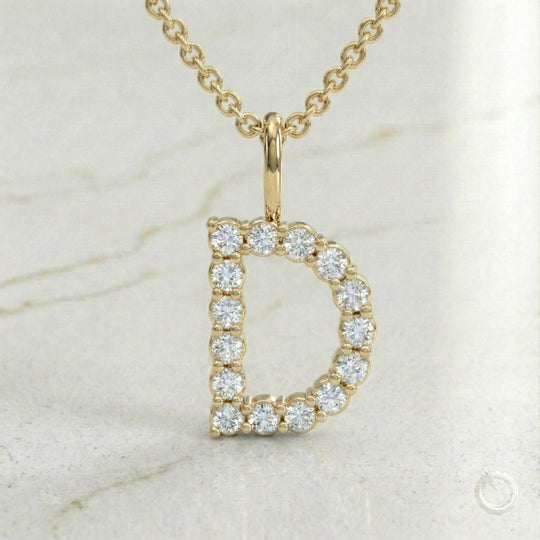 Celestia Monogram Pendant — D / Yellow Gold