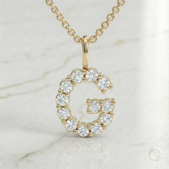 Celestia Monogram Pendant — G / Yellow Gold