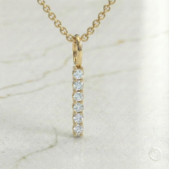 Celestia Monogram Pendant — I / Yellow Gold