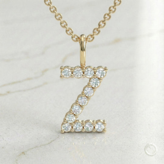Celestia Monogram Pendant — Z / Yellow Gold