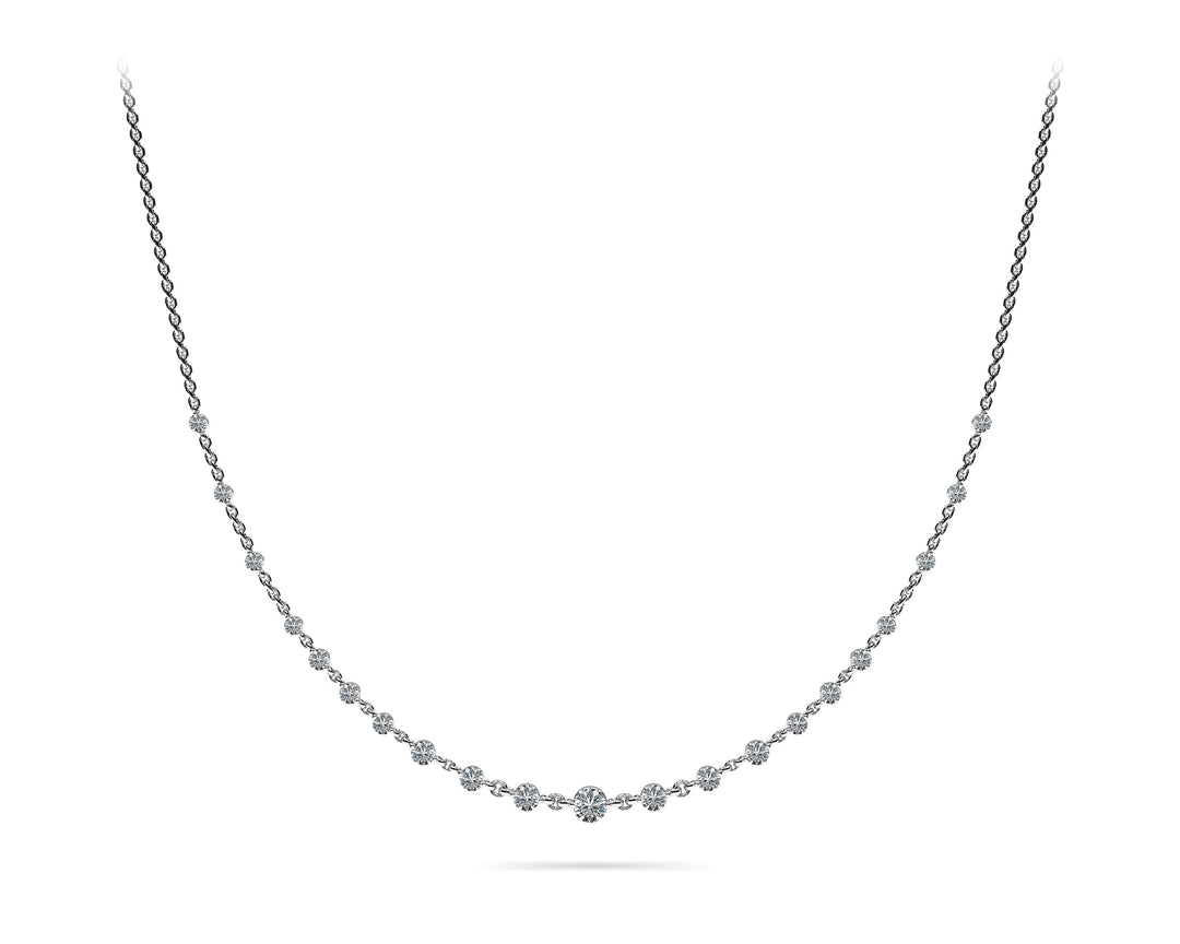 The Eirwyn -  Scattered Graduated Diamond Necklace