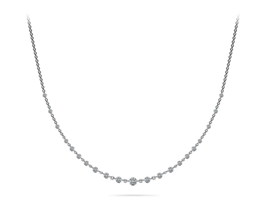 The Eirwyn -  Scattered Graduated Diamond Necklace