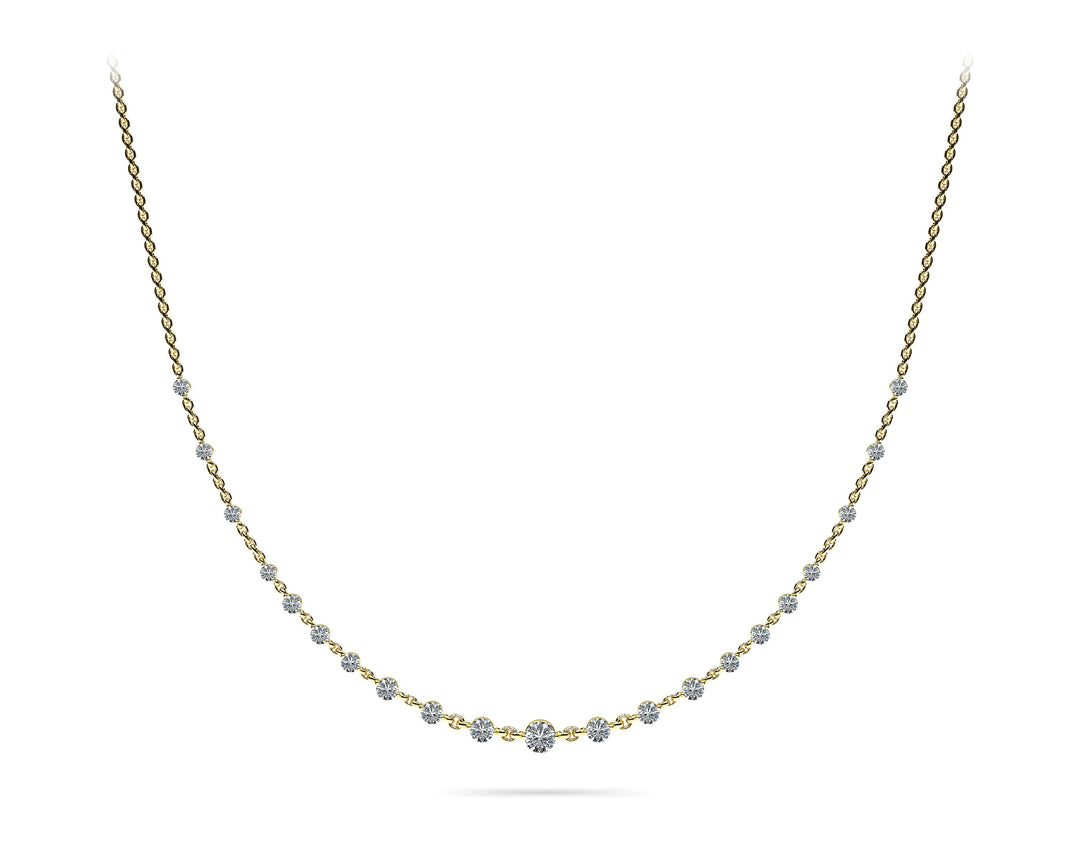 The Eirwyn -  Scattered Graduated Diamond Necklace