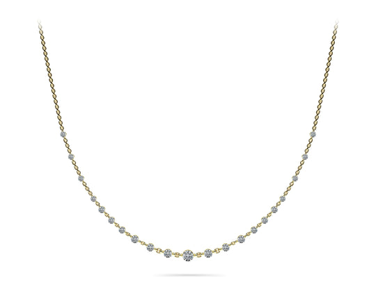 The Eirwyn -  Scattered Graduated Diamond Necklace