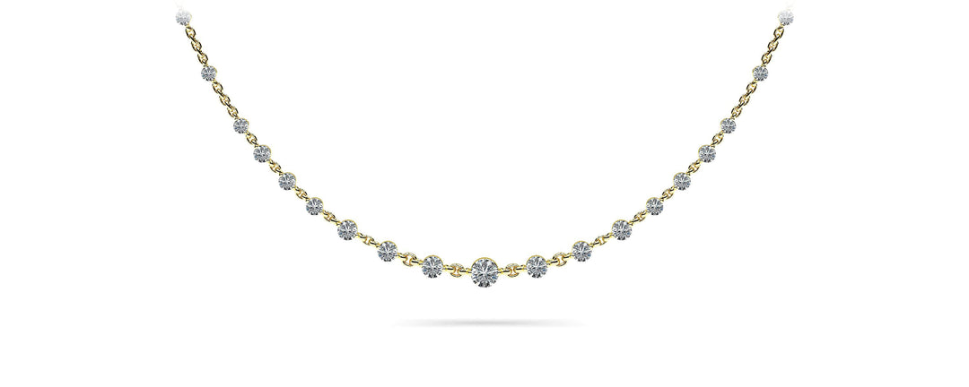 The Eirwyn -  Scattered Graduated Diamond Necklace
