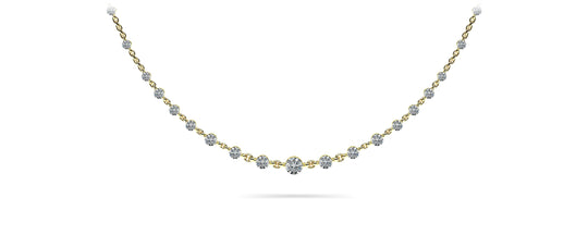 The Eirwyn -  Scattered Graduated Diamond Necklace