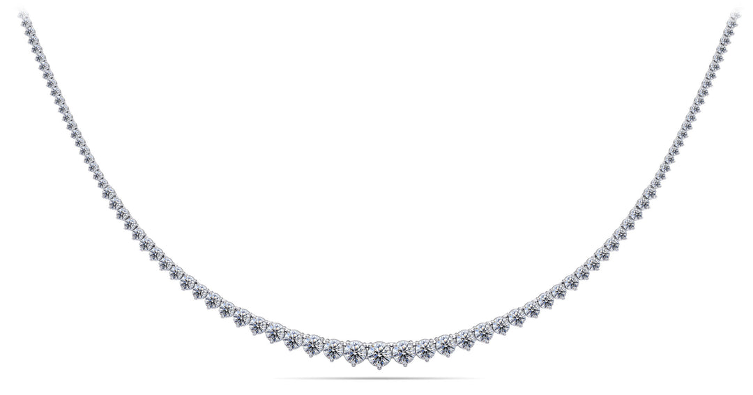 Freydis Ascendant Necklace -  Graduate 3-Prong Diamond Necklace