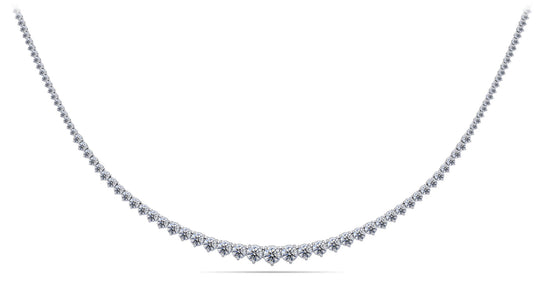 Freydis Ascendant Necklace -  Graduate 3-Prong Diamond Necklace