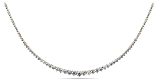Freydis Ascendant Necklace -  Graduate 3-Prong Diamond Necklace