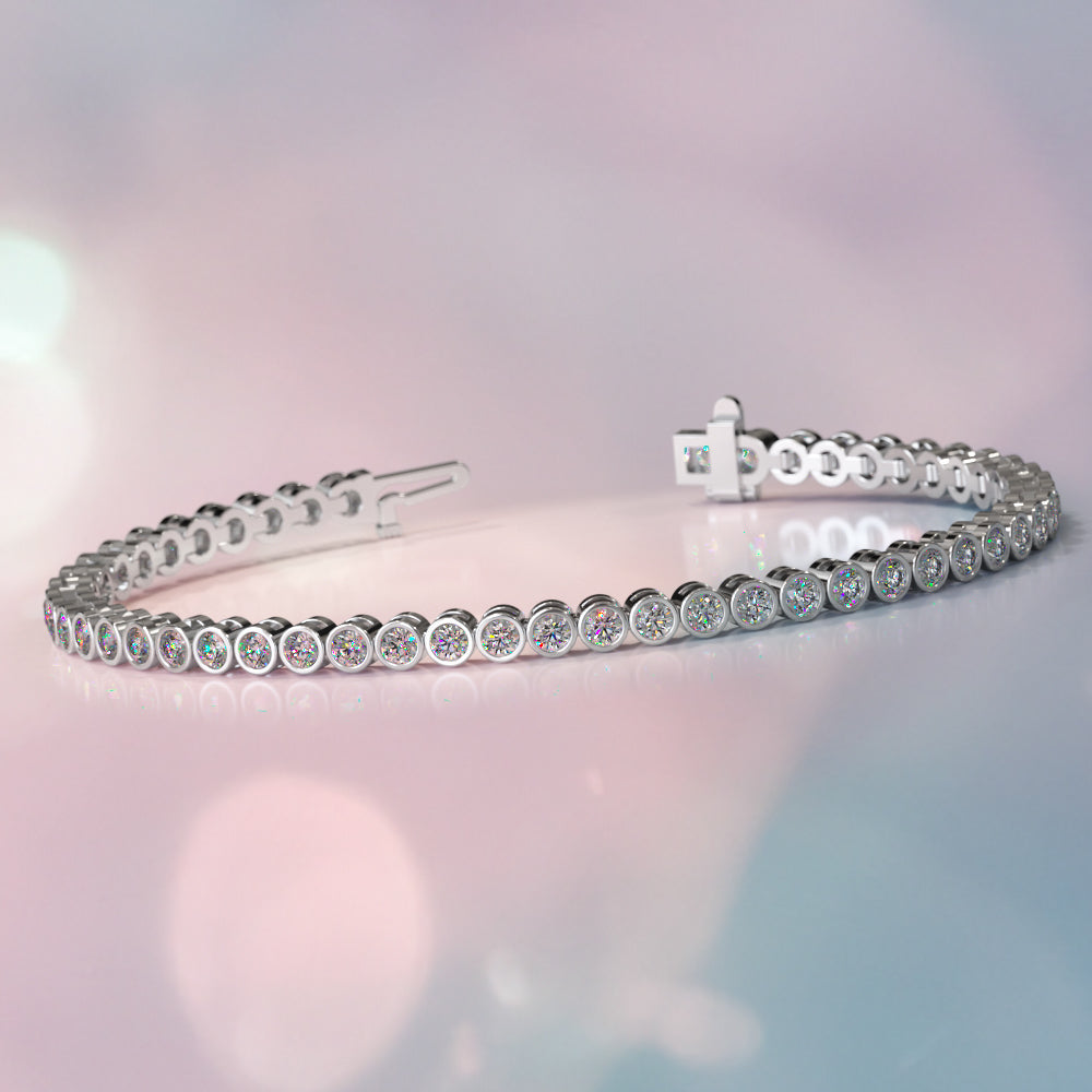 The Alvara - Bezel-Set Diamond Tennis Bracelet