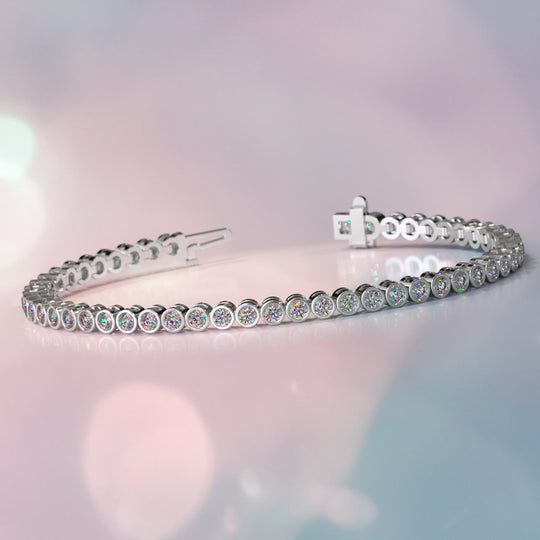 The Alvara - Bezel-Set Diamond Tennis Bracelet