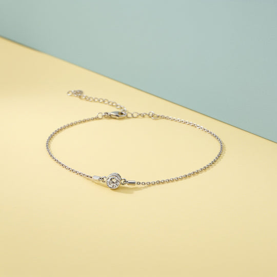 The Solvanna - Bezel-Set Diamond Bracelet