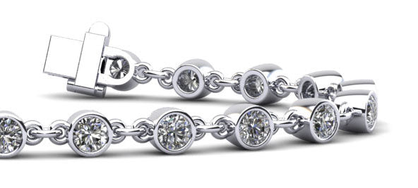 The Sólhild - Bezel-Set Chain-Link Diamond Bracelet