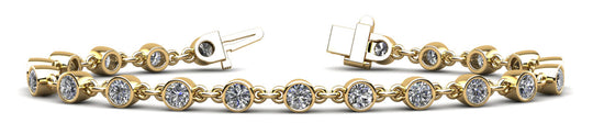 The Sólhild - Bezel-Set Chain-Link Diamond Bracelet