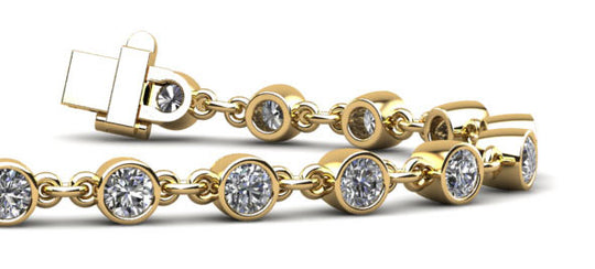 The Sólhild - Bezel-Set Chain-Link Diamond Bracelet