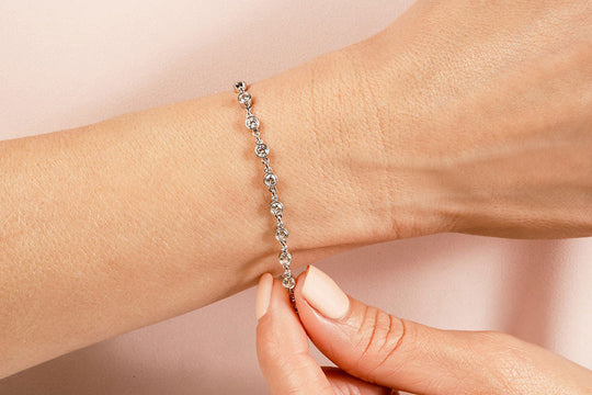 The Sólhild - Bezel-Set Chain-Link Diamond Bracelet