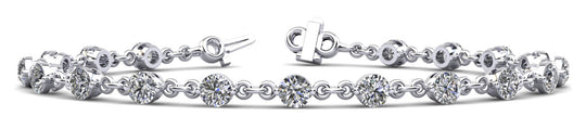 The Elvara - Prong-Set Chain-Link Diamond Bracelet
