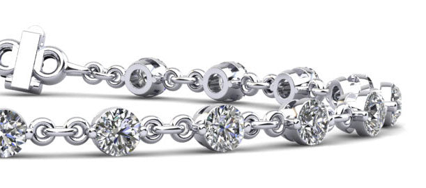The Elvara - Prong-Set Chain-Link Diamond Bracelet