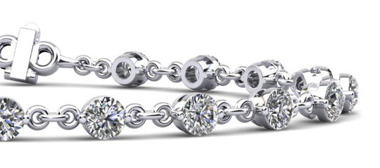 The Elvara - Prong-Set Chain-Link Diamond Bracelet