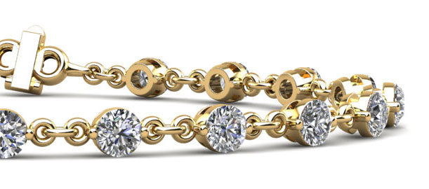 The Elvara - Prong-Set Chain-Link Diamond Bracelet