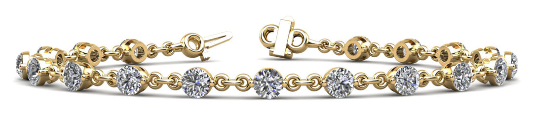 The Elvara - Prong-Set Chain-Link Diamond Bracelet