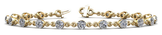 The Elvara - Prong-Set Chain-Link Diamond Bracelet