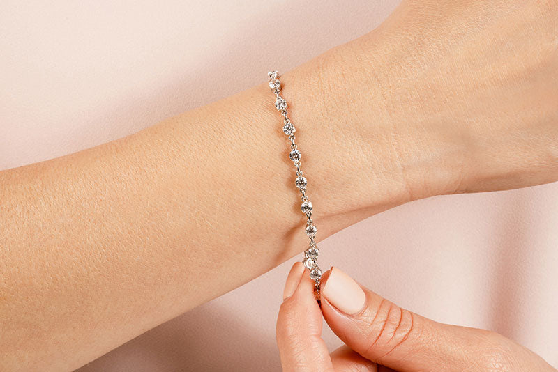 The Elvara - Prong-Set Chain-Link Diamond Bracelet