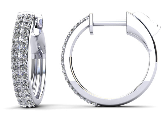 The Fyrraine Hoops - Diamond Huggie Hoops