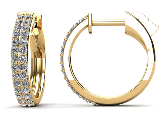 The Fyrraine Hoops - Diamond Huggie Hoops