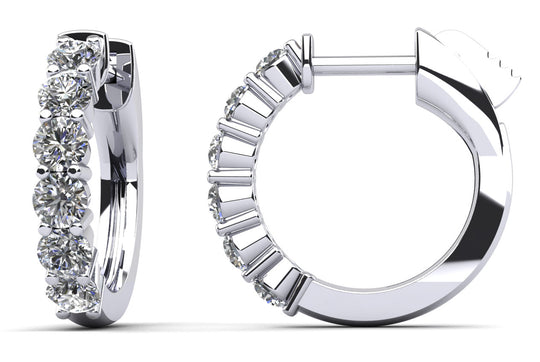The Freyda Kiss Huggie - Huggie Diamond Hoops