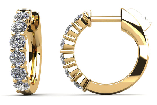 The Freyda Kiss Huggie - Huggie Diamond Hoops