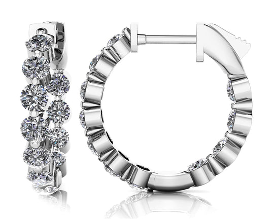 The Astraya Hoops - Diamond Hoops