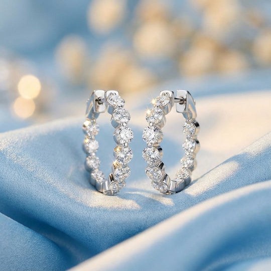 The Astraya Hoops - Diamond Hoops
