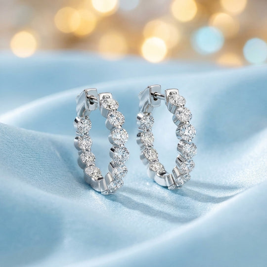 The Astraya Hoops - Diamond Hoops