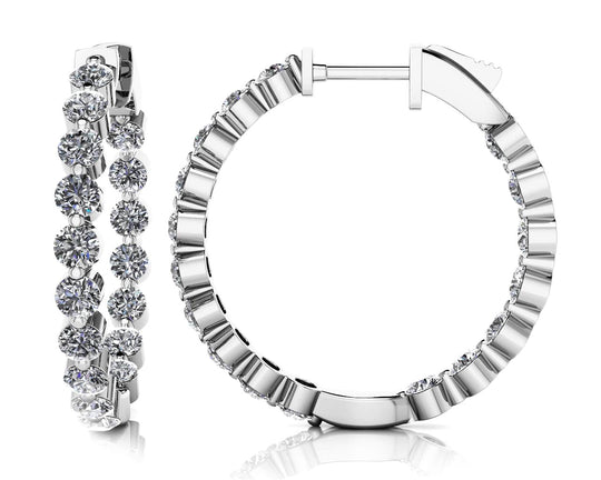 The Astrid Eclipse Hoops - Diamond Hoops