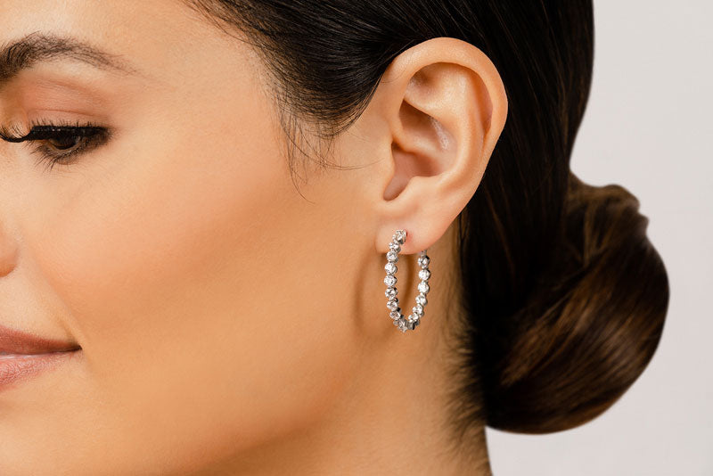 The Astrid Eclipse Hoops - Diamond Hoops
