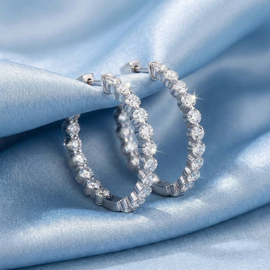 The Astrid Eclipse Hoops - Diamond Hoops