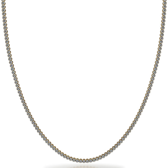 The Sigrún Strand -  Bezel-Set Diamond Necklace