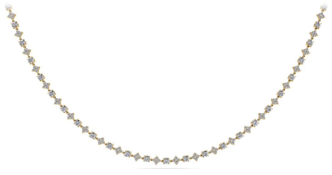 Freydís Bloom -  Alternating Diamond Necklace