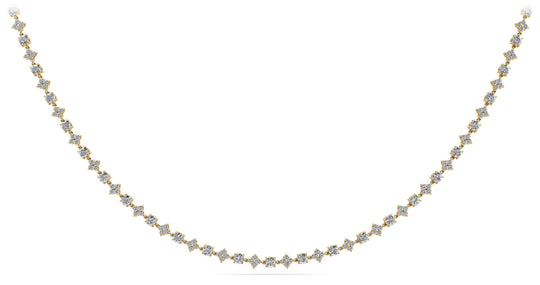 Freydís Bloom -  Alternating Diamond Necklace
