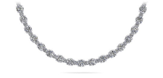 The Kaia Tide -  Alternating Diamond Necklace