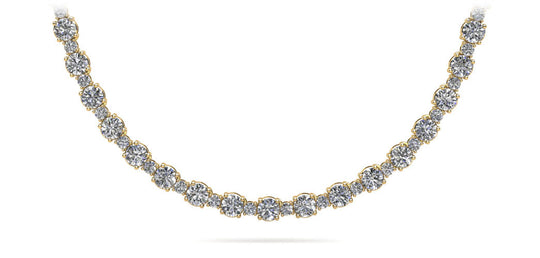 The Kaia Tide -  Alternating Diamond Necklace
