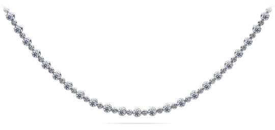 The Kaia Tide (Cupcake version) -  Alternating Diamond Necklace