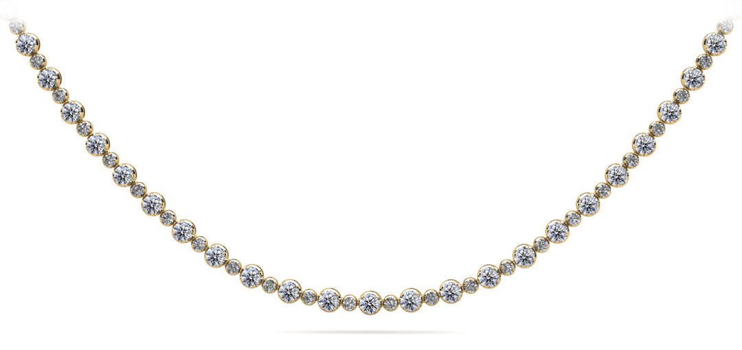 The Kaia Tide (Cupcake version) -  Alternating Diamond Necklace
