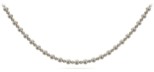 The Kaia Tide (Cupcake version) -  Alternating Diamond Necklace