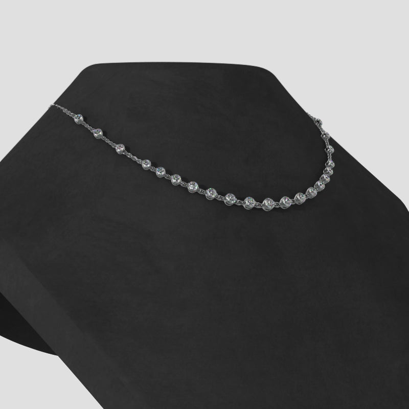 The Eirwyn -  Scattered Graduated Diamond Necklace