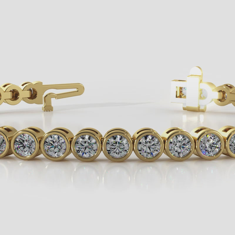 The Alvara - Bezel-Set Diamond Tennis Bracelet