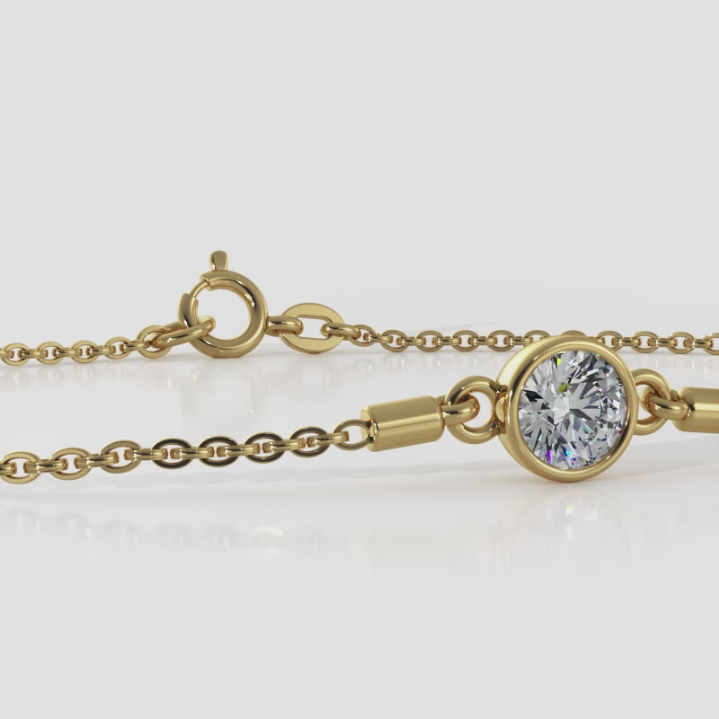 The Solvanna - Bezel-Set Diamond Bracelet