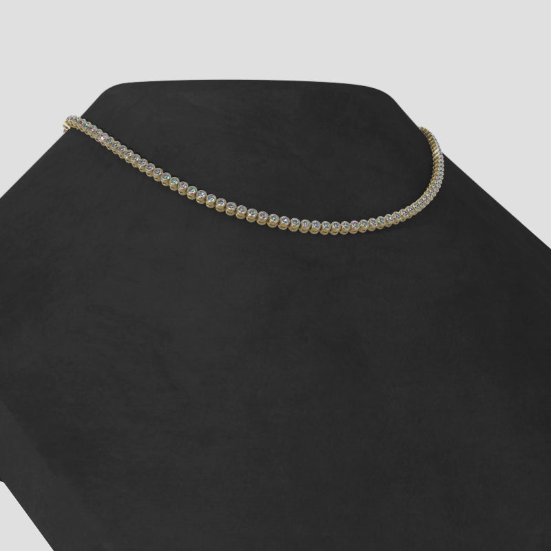 The Sigrún Strand -  Bezel-Set Diamond Necklace