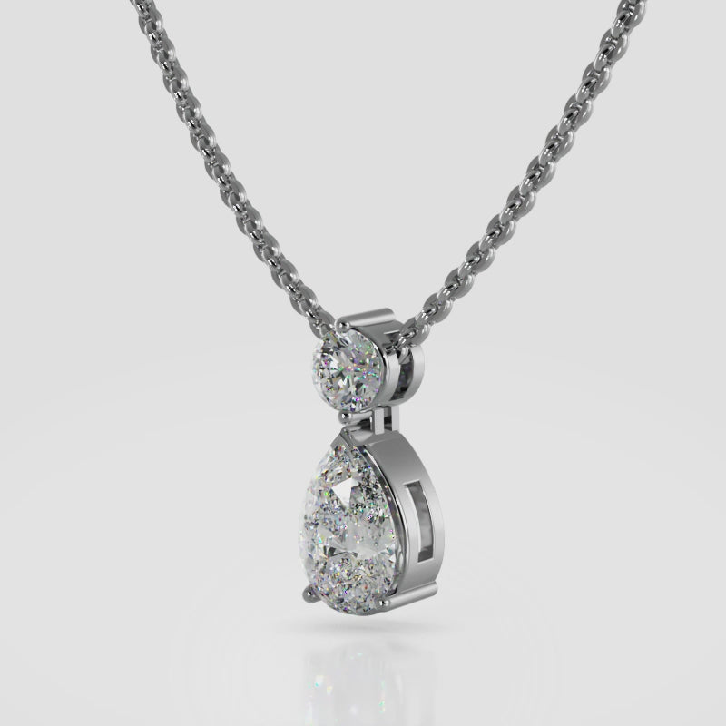 The Serenya Tearfall -  Diamond Pendant